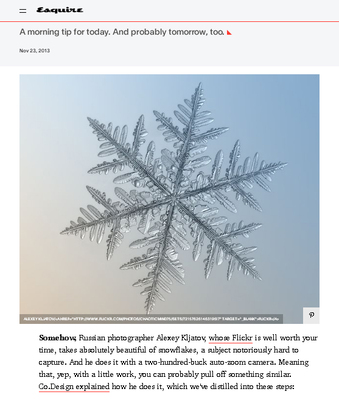 Alexey Kljatov Snowflakes Published By Esquire